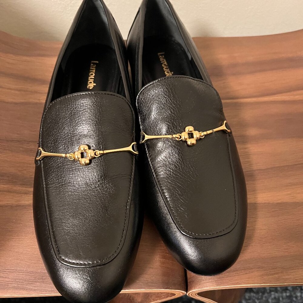 Larroude Katherine Loafers with Gold Accent